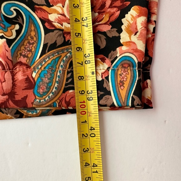 Vintage Victoria’s Secret Floral Paisley Satin 2 Piece Pajama Set Gold Label - Picture 15 of 16